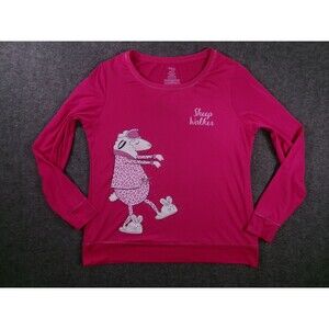 Secret Treasures Sleepwear Womens M Sheep Walker Pink Long Sleeve Top Graphic